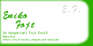 eniko fojt business card